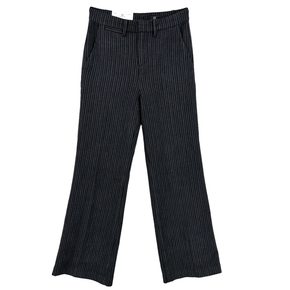 New AG Adriano Goldschmied Pants Skylar Trouser High Rise Gray Black